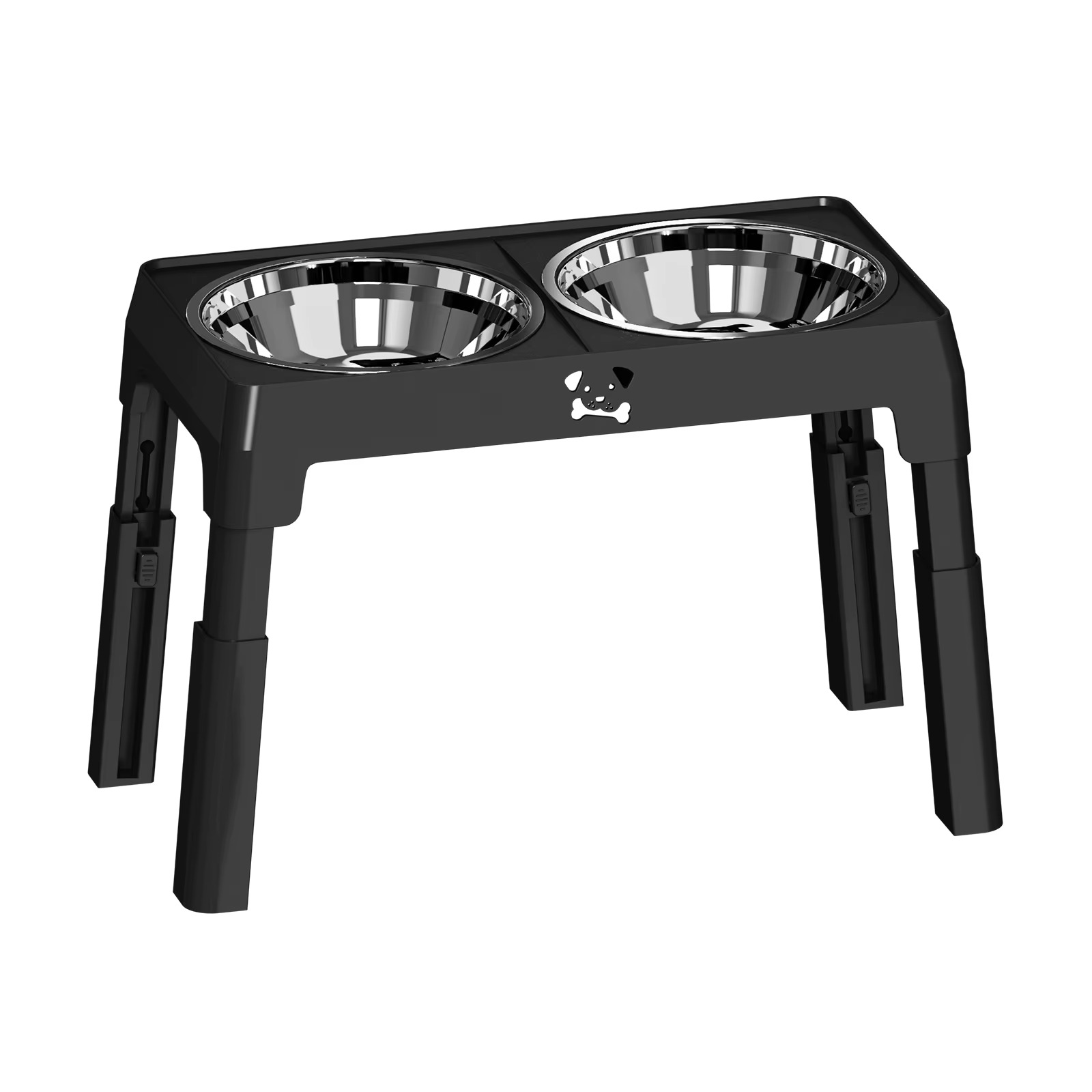 Adjustable Elevated Dog Bowls – Raised Feeder with 5 Heights thumbnail 3