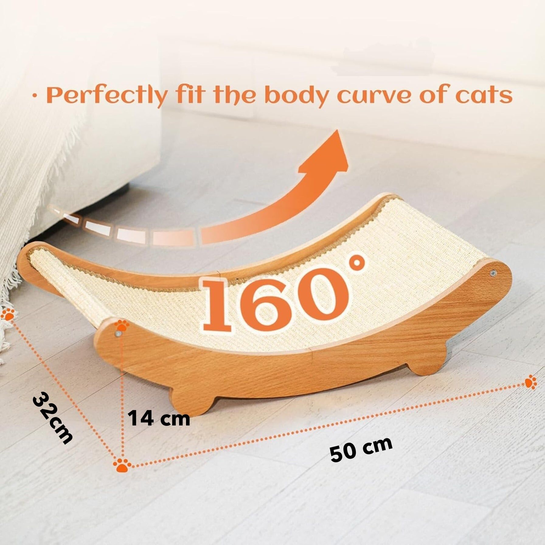 Sisal Cat Scratcher Bed – Scratching Pad & Hammock for Indoor Cats thumbnail 3