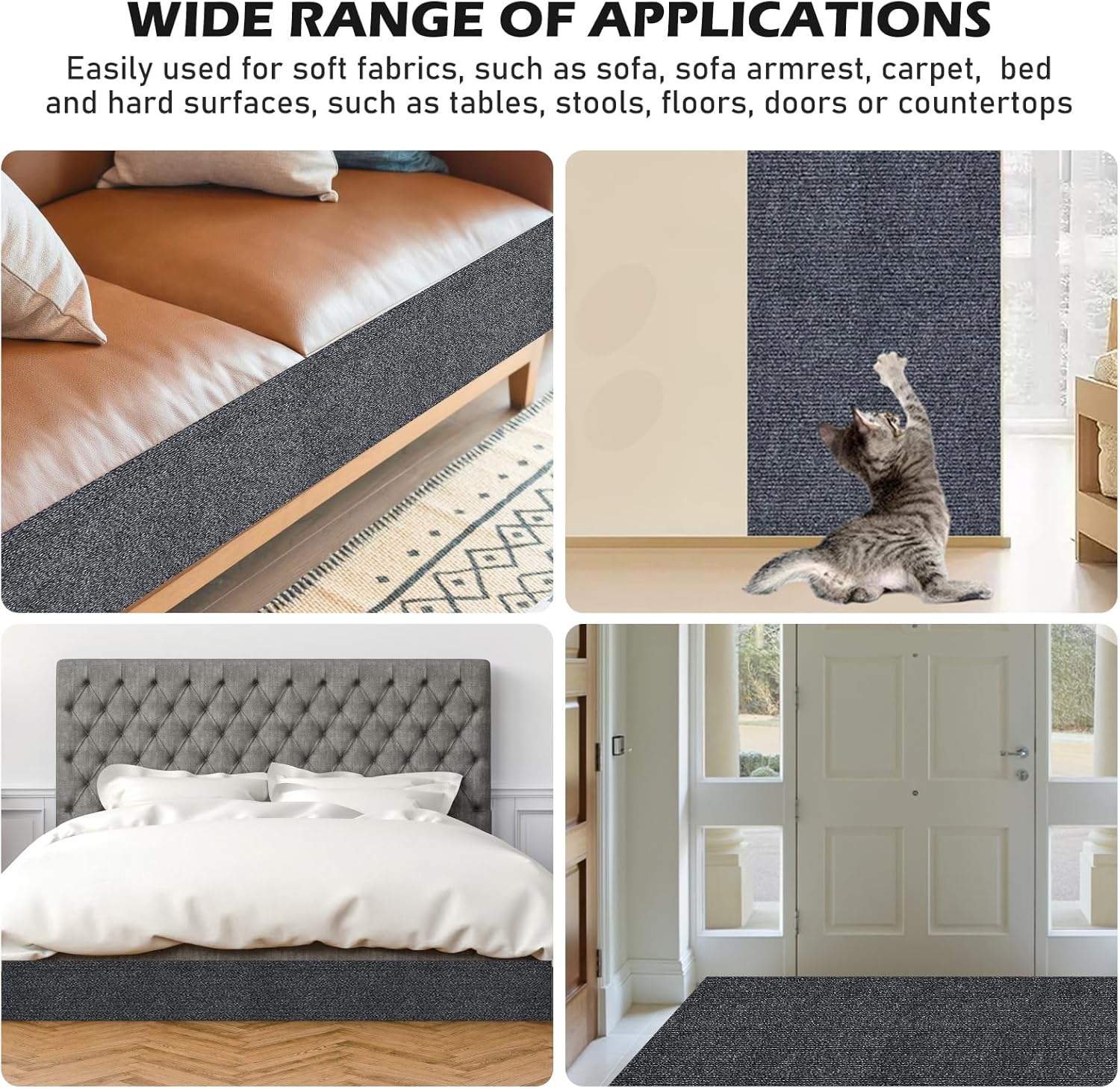Self-Adhesive Cat Scratching Mat – Furniture Protector Rug thumbnail 3