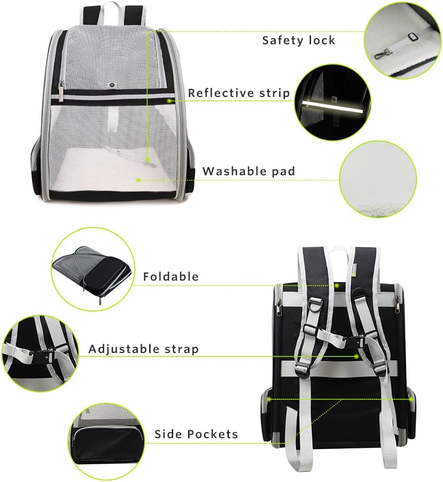 Expandable Bubble Pet Backpack Carrier – Ventilated & Travel-Ready thumbnail 3