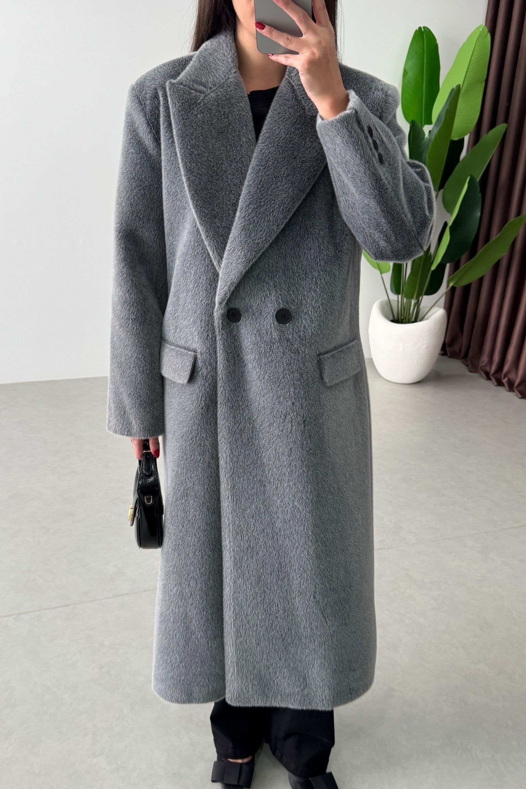 Manteau long en fourrure