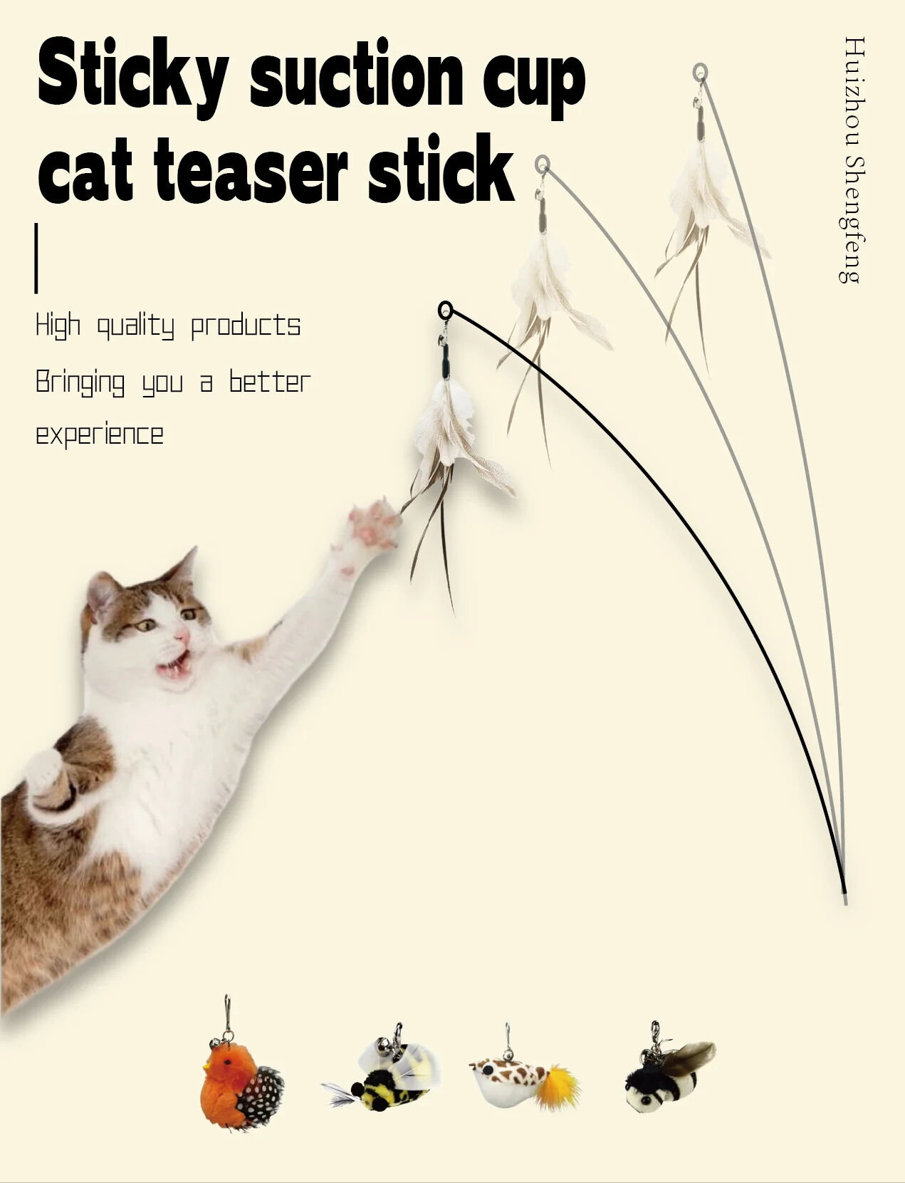 Jouet Pour Chat Canne avec support Q BIRD