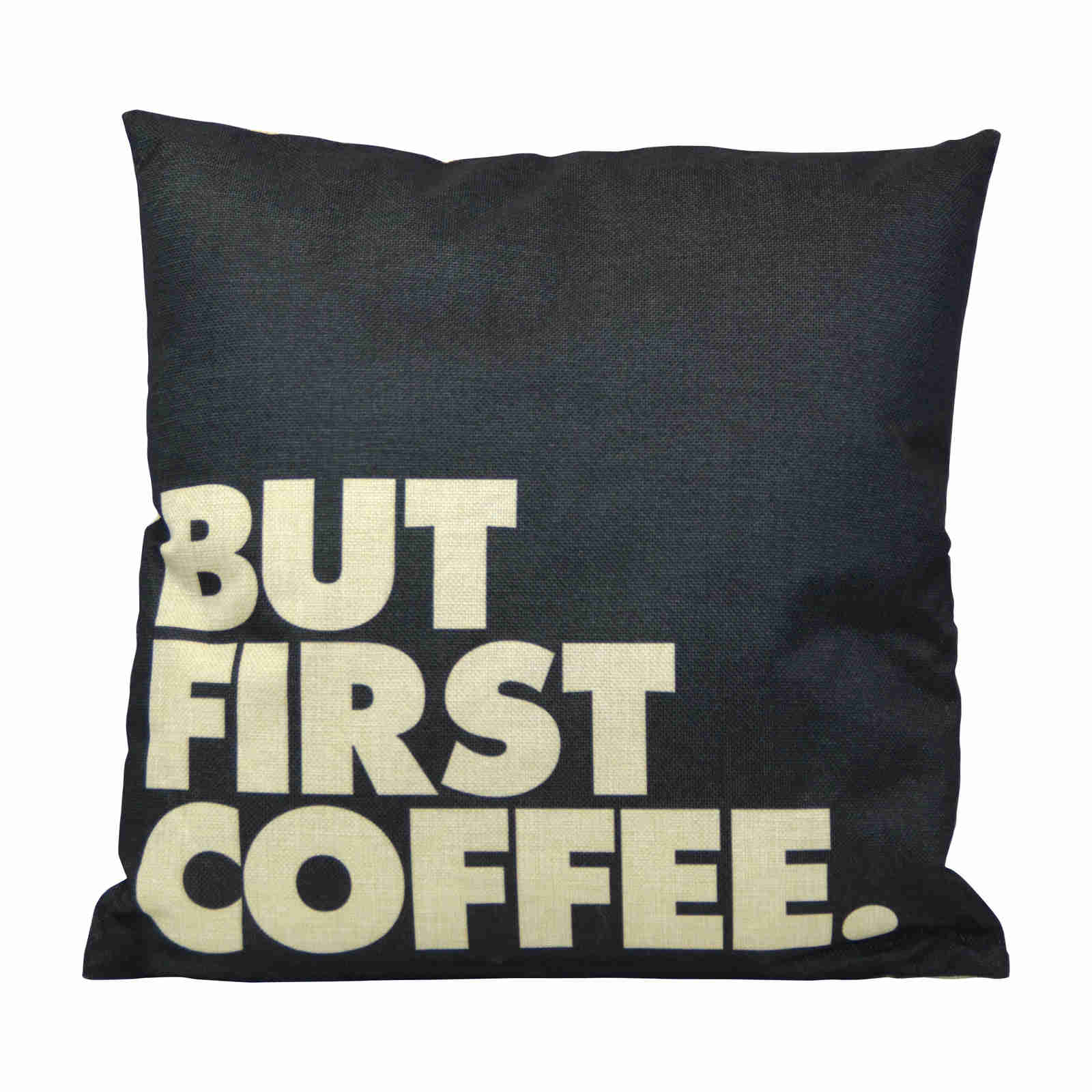 Coussin First Coffee Garni En Coton 45x45 Avec Fermeture Éclair
