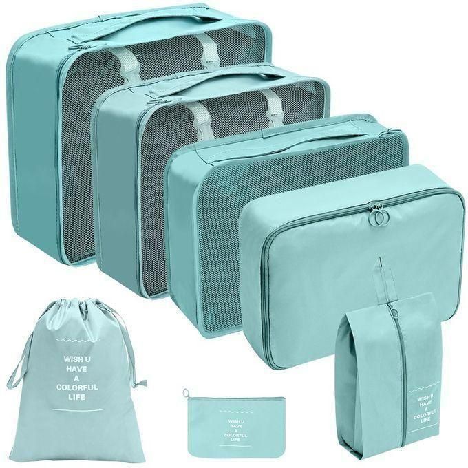 Pack 7pcs Sac de Rangement pour Voyage Vert