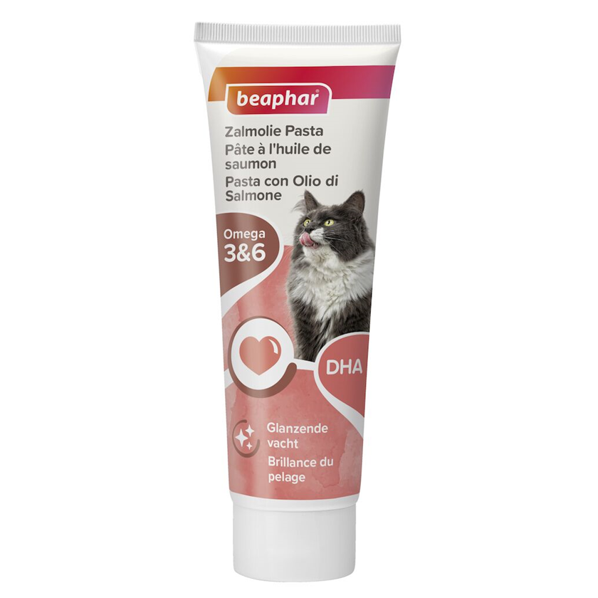 Beaphar Pâte au saumon spécial beauté du pelage du chat 100g