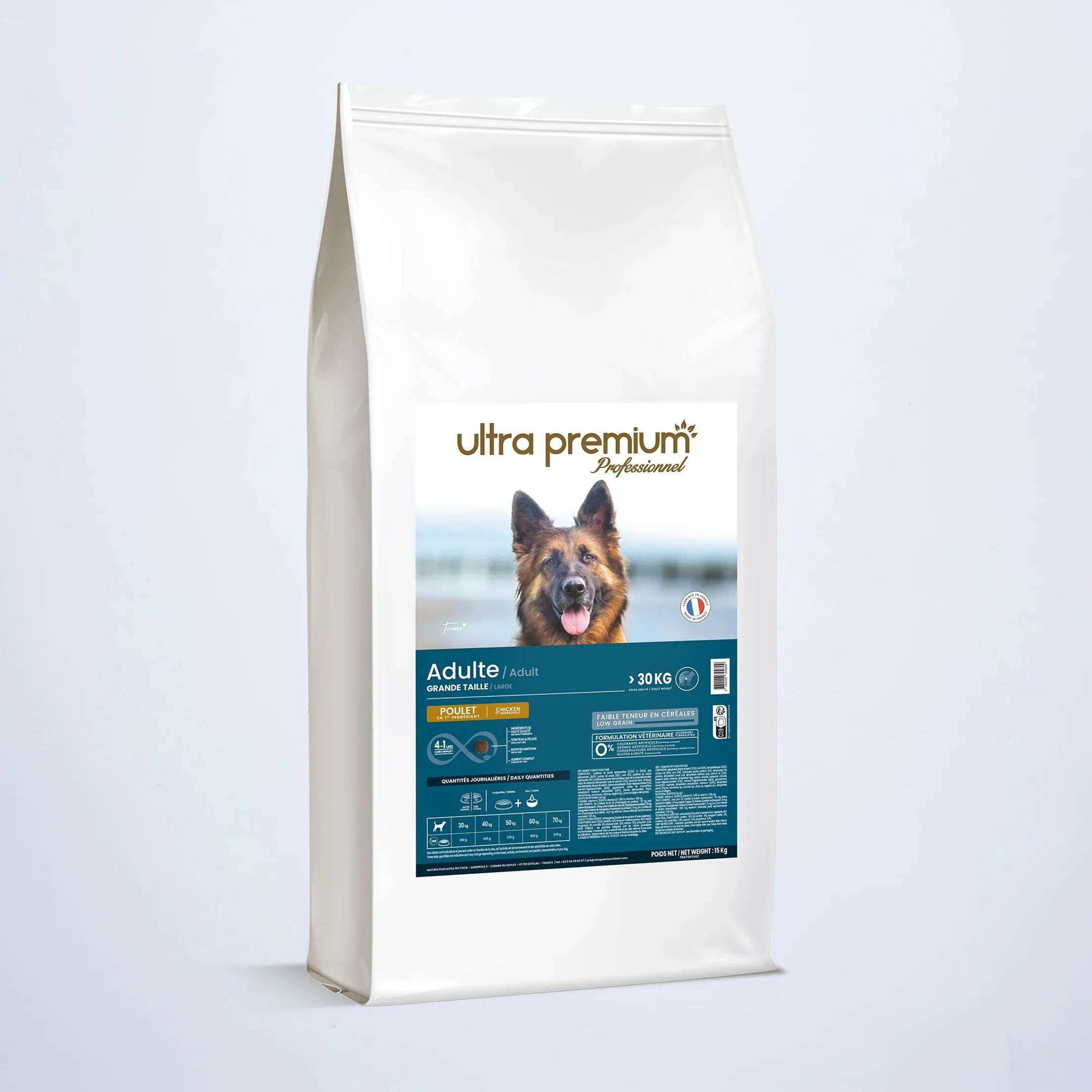 Ultra Premium Croquette pour Chien adulte de grande taille  – 15kg