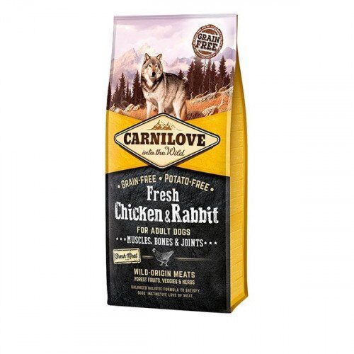 Croquettes Pour Chien Adulte - Carnilove Poulet et Lapin 12 KG