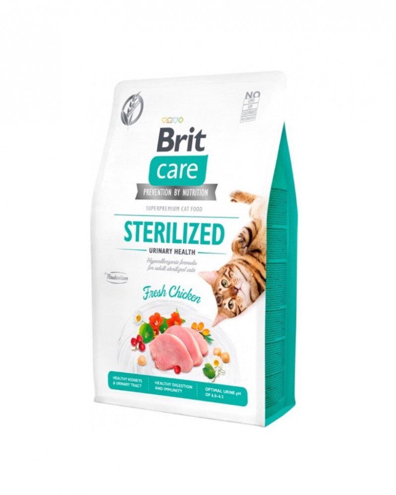 Croquettes Pour Chat Stérilisés - Brit Care Cat Grain-Free Sterilized Urinary 2 kg