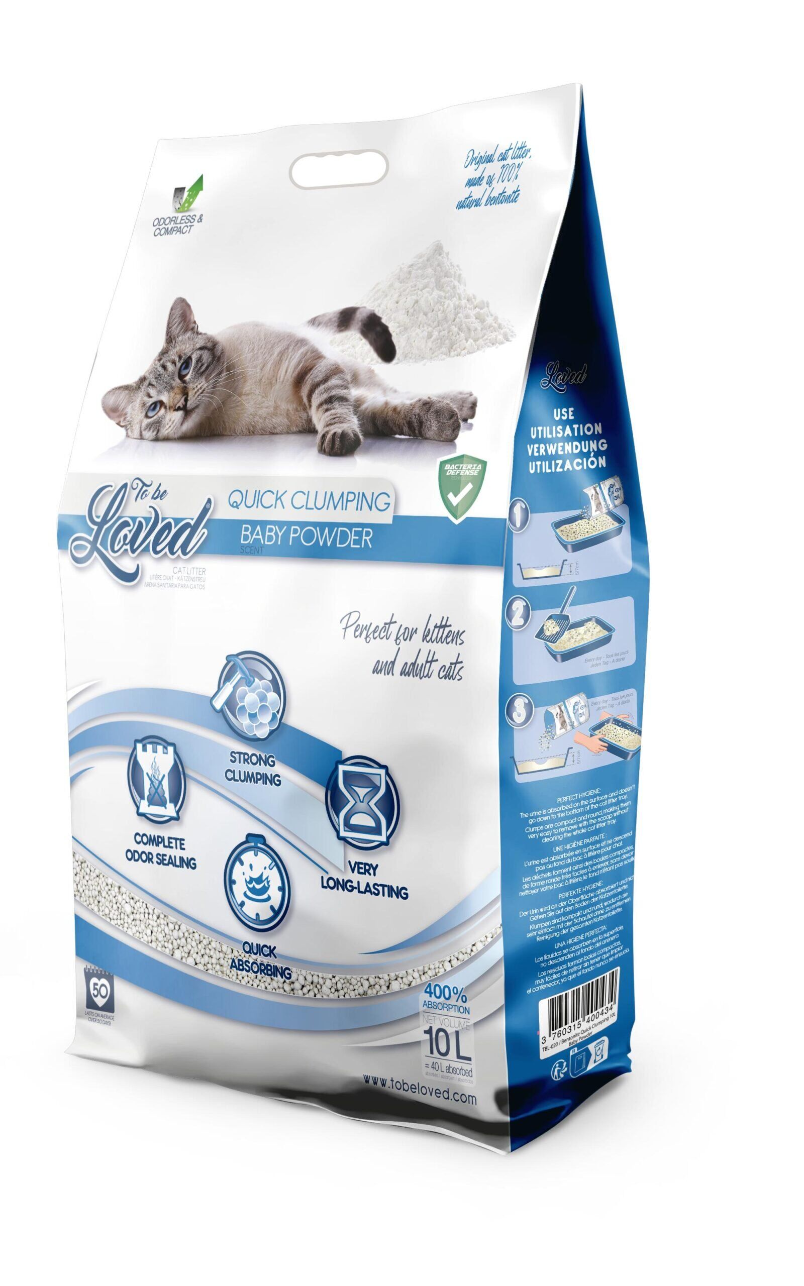 TOBELOVED Litiére Baby powder 10L
