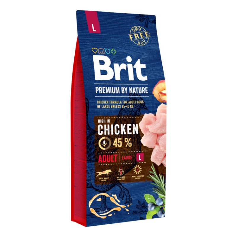 Croquettes Pour Chien - Brit Premium By Nature Adult L - 15 Kg