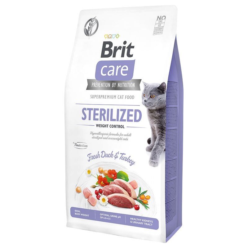 Croquettes Pour Chat Stérilisés - Brit Care Cat Grain-Free STERILIZED AND WEIGHT CONTROL 2kg