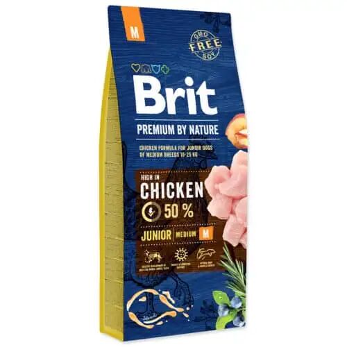 Croquettes Pour Chien - Brit Premium by Nature Junior M - 15kg