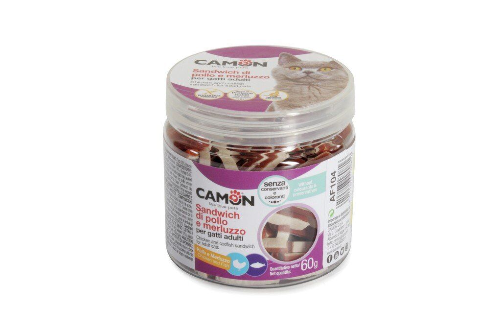 Camon sandwich au poulet et au cabillaud pour chat adulte /AF104