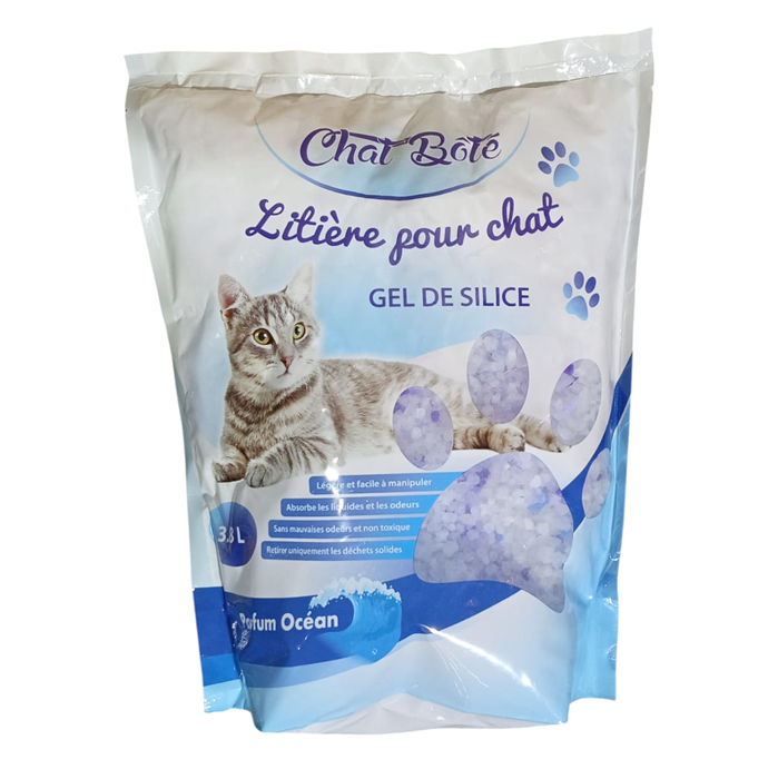 Litière Gel Silice, Parfum Océan 3.8l.