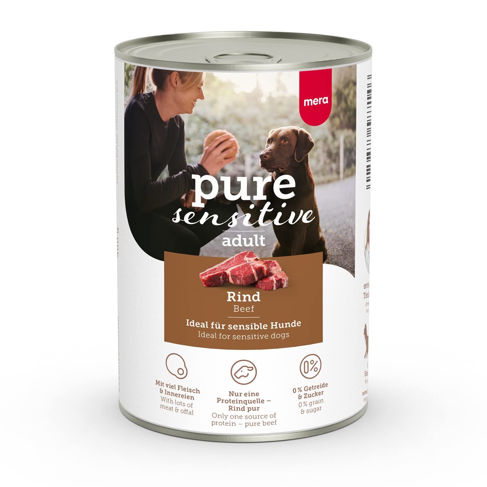 Pâtée pour chien Pure Sensitive 400 g au bœuf – Sans céréales et hypoallergénique