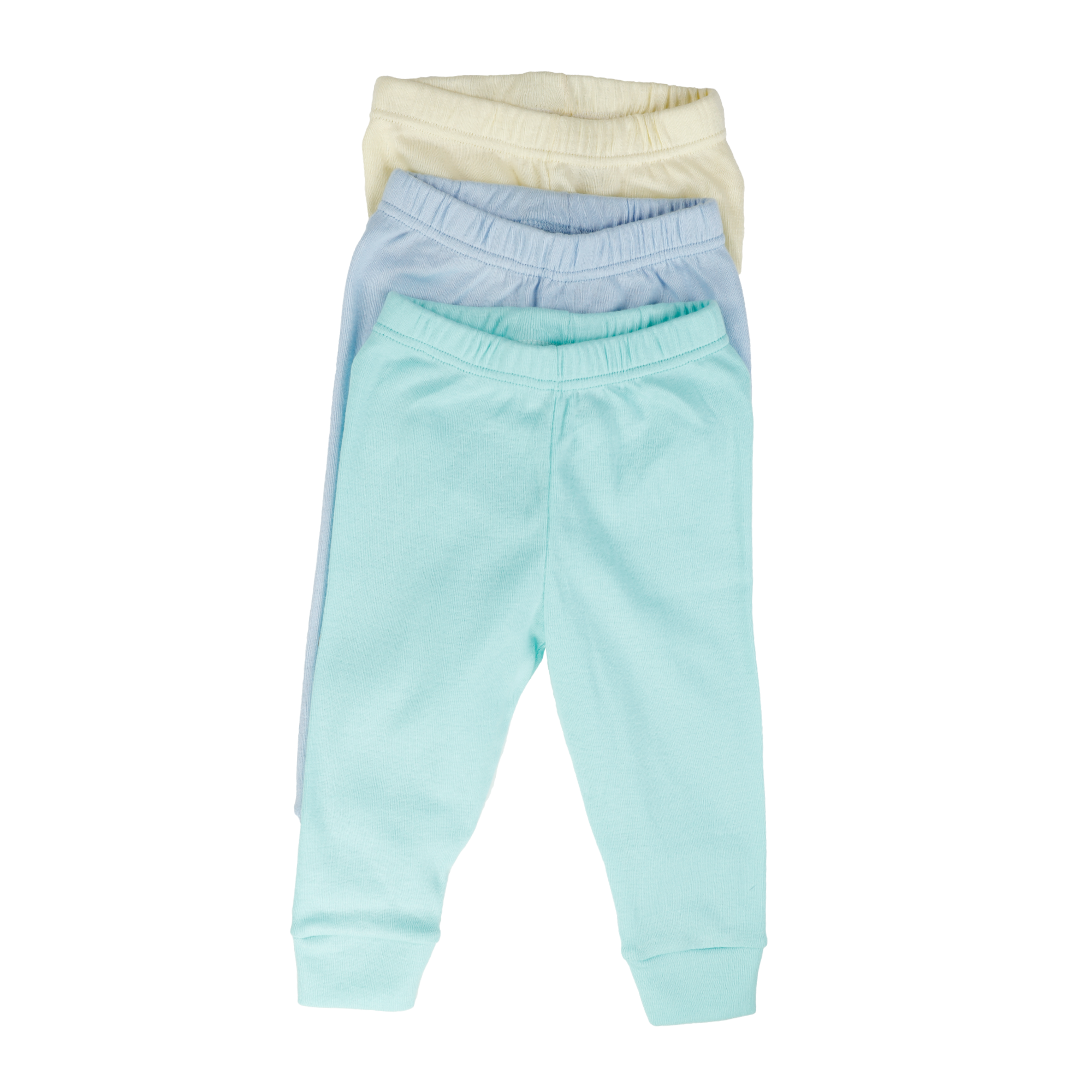 Lot de 3 Leggings/Pantalons Bébé Côtelés Taille Élastique Petit Poussin