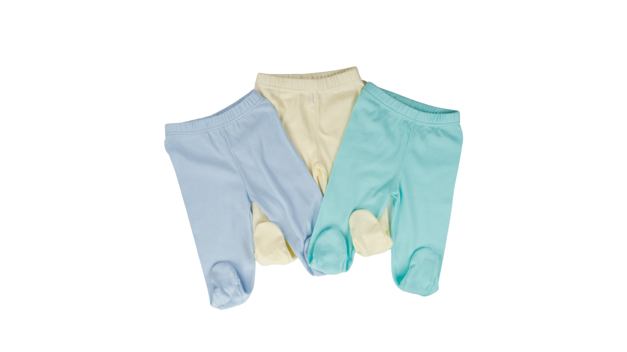 De 3 Pantalons Bébé À Pieds Coton