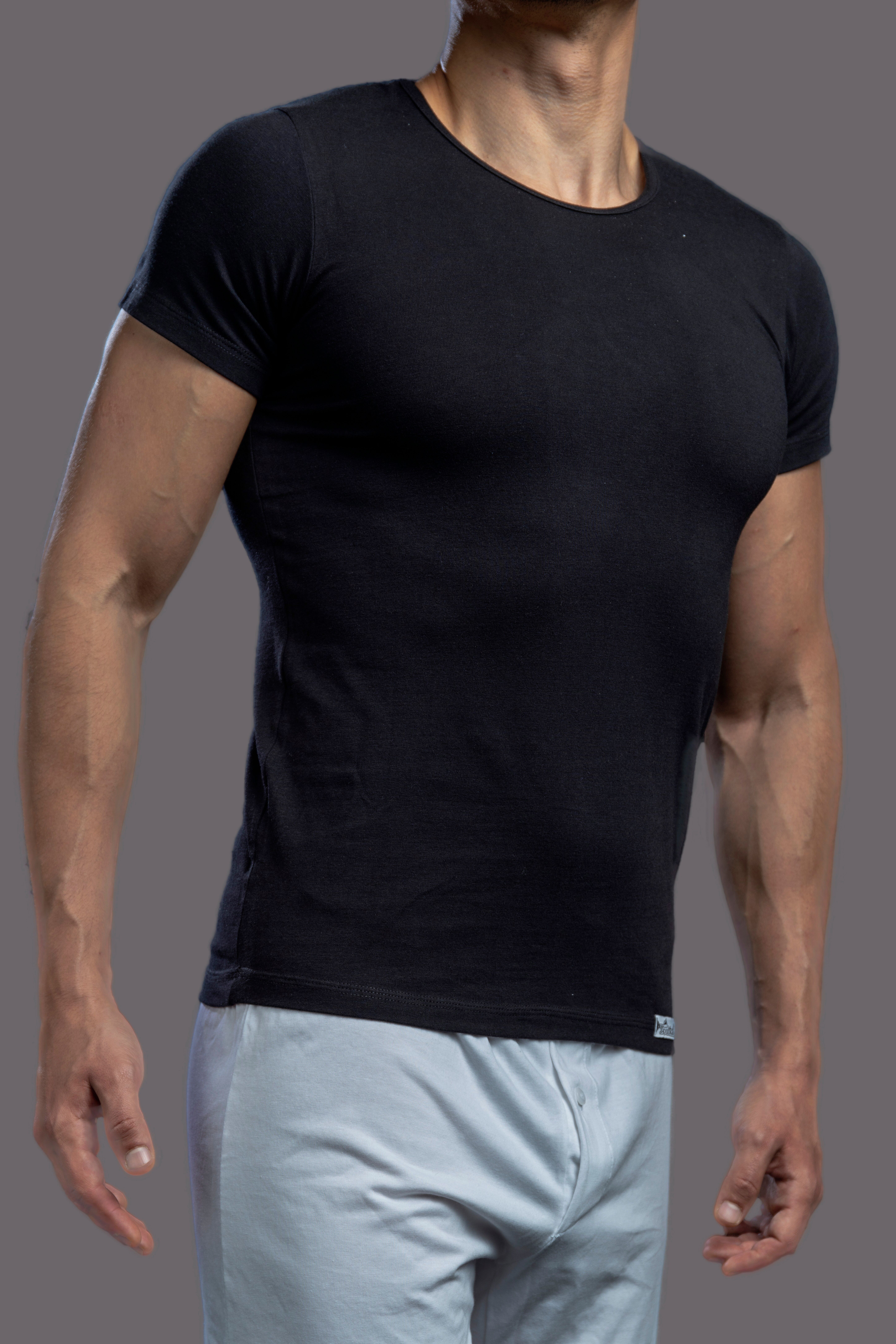 T-shirt Col Rond Coton Uni
