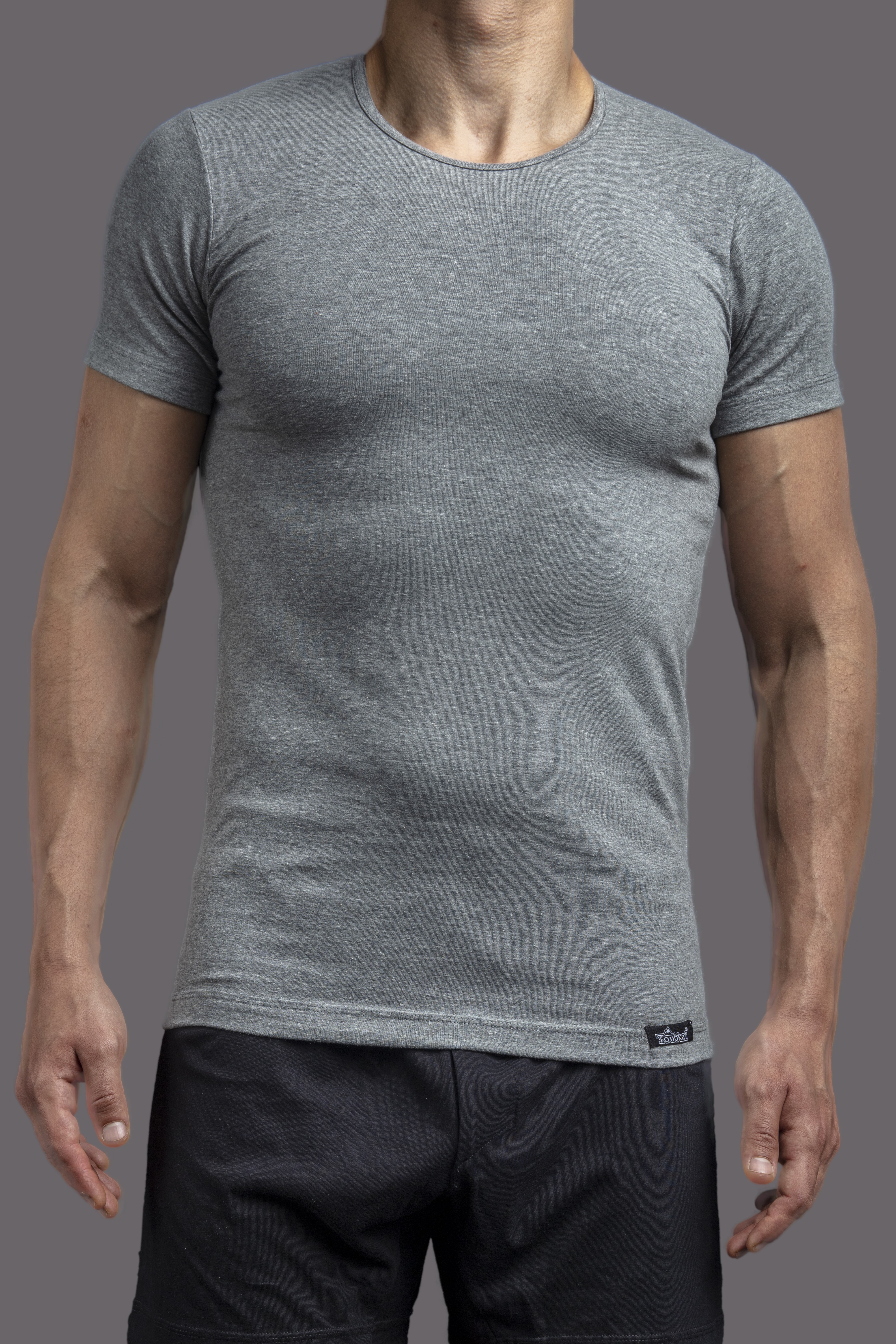 T-shirt Col Rond Coton Uni