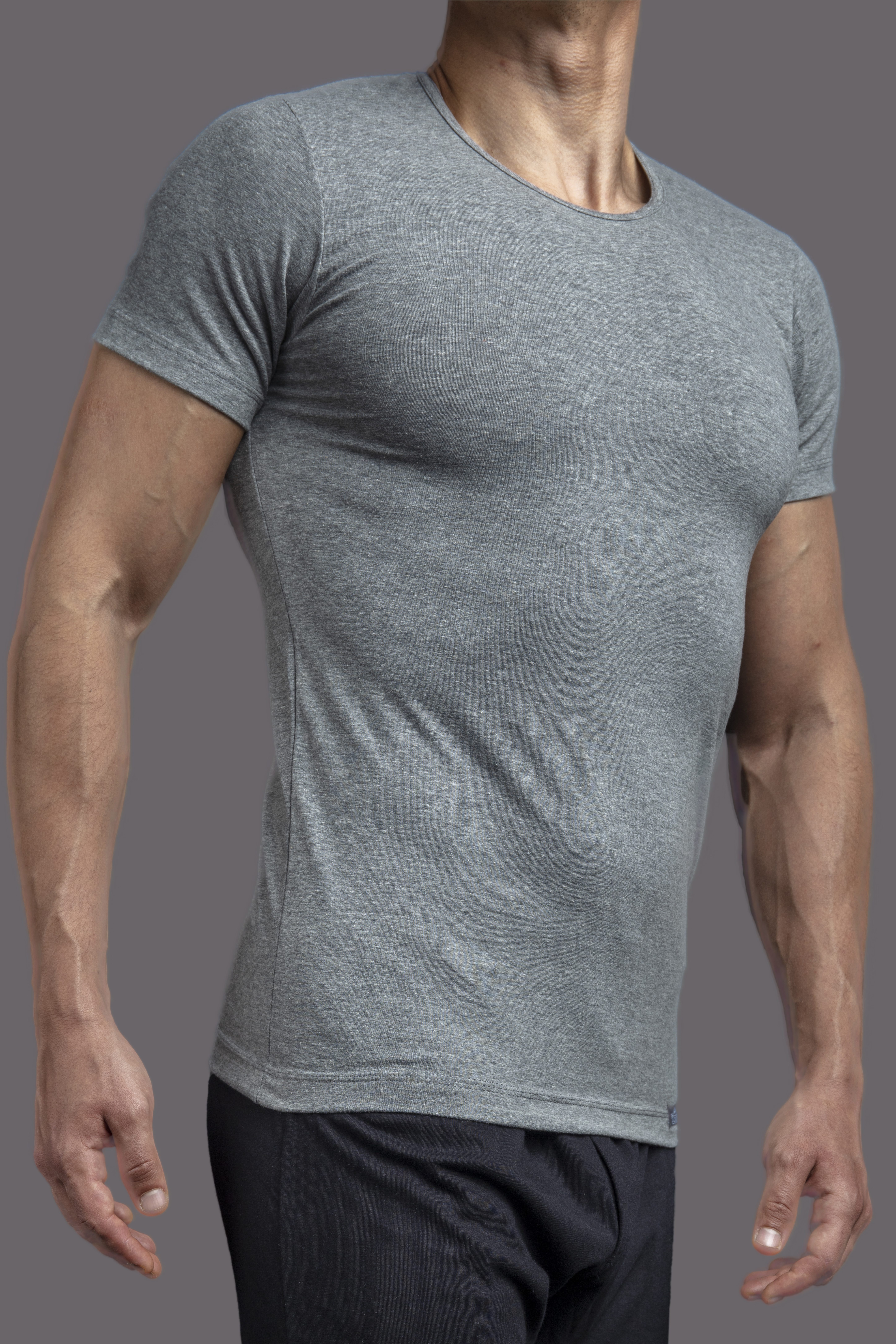 T-shirt Col Rond Coton Uni  thumbnail 3