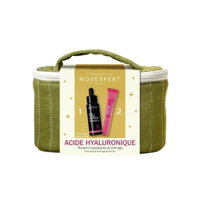 Routine Repulpante et Anti-Âge - Sérum Booster à lAcide Hyaluronique 30ml + LipUp Soin Volumateur de Lèvres 8ml Offert