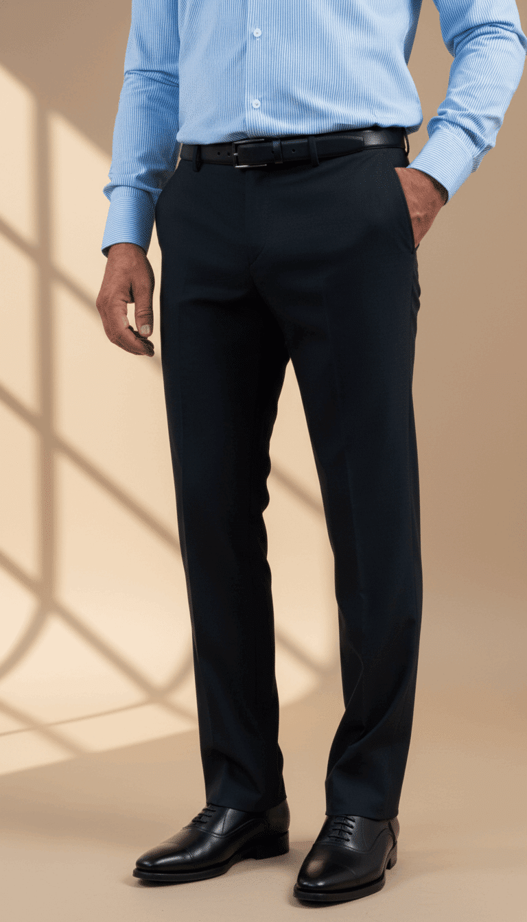 Ravenna Tailored Trousers – Navy Blue