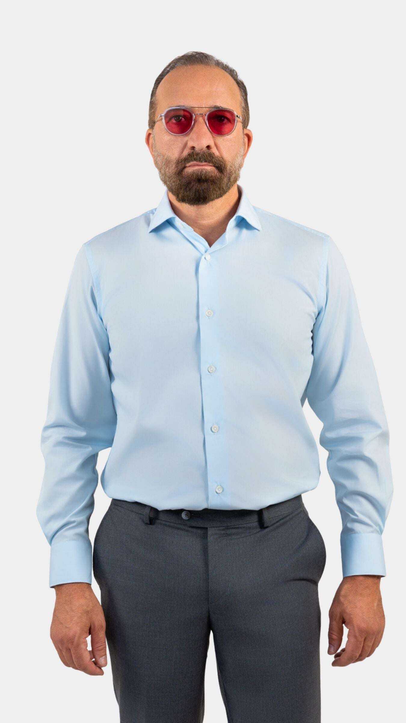 Cordone X Gabriel Sky-blue Poplin Shirt thumbnail 3