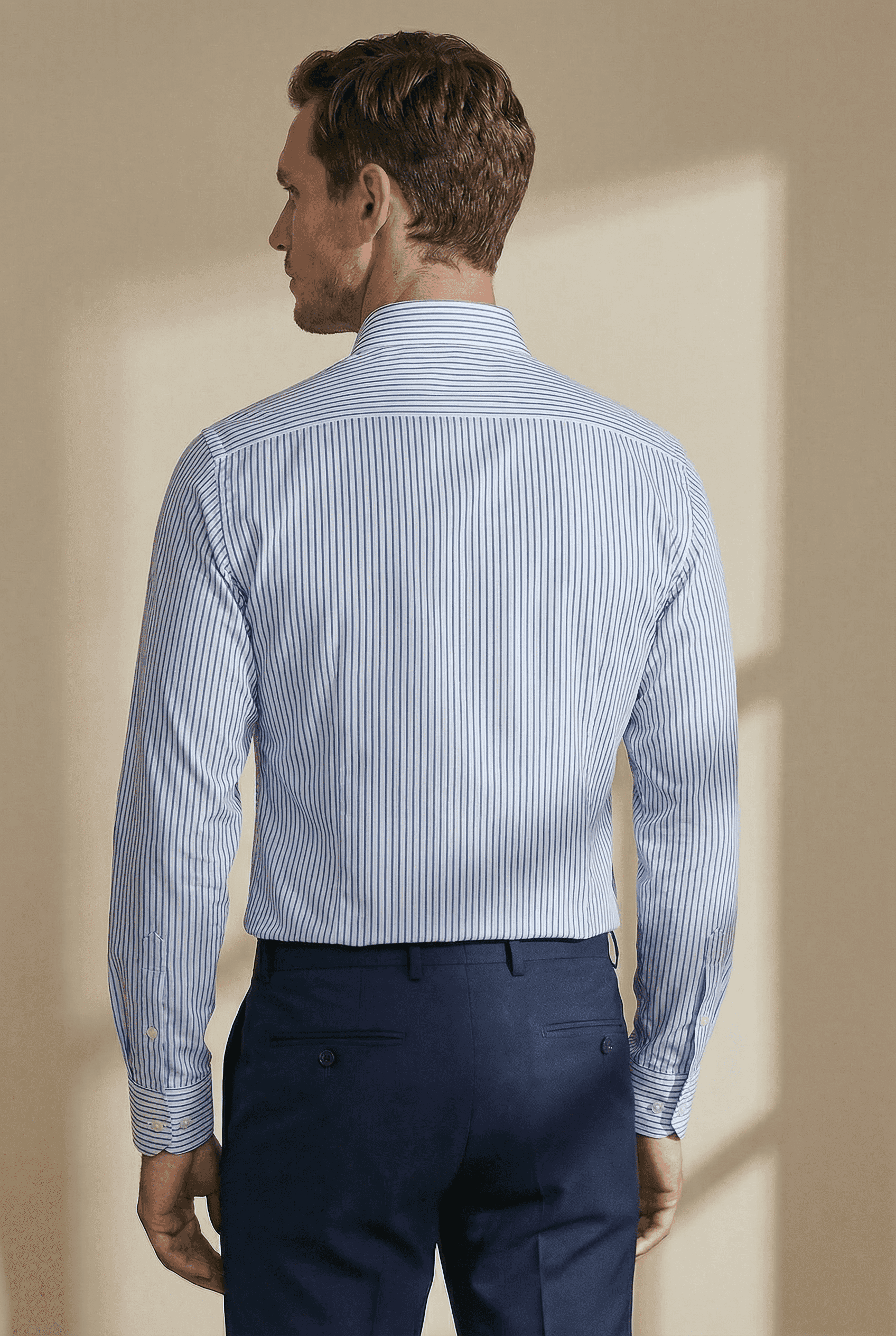 Tolentino – Blue Striped Italian Shirt thumbnail 3