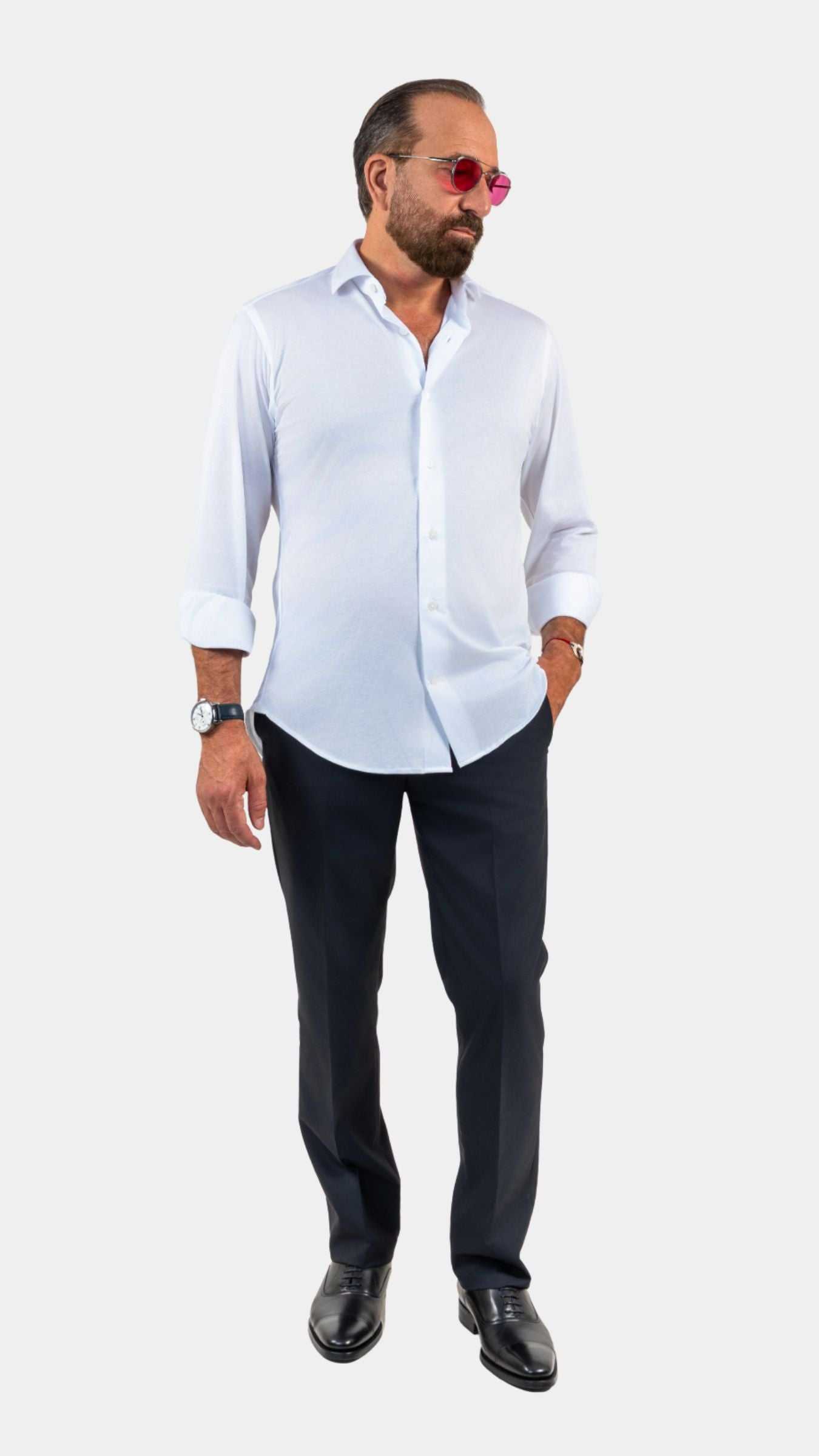 Cordone X Gabriel White Scottish Yarn Shirt thumbnail 3