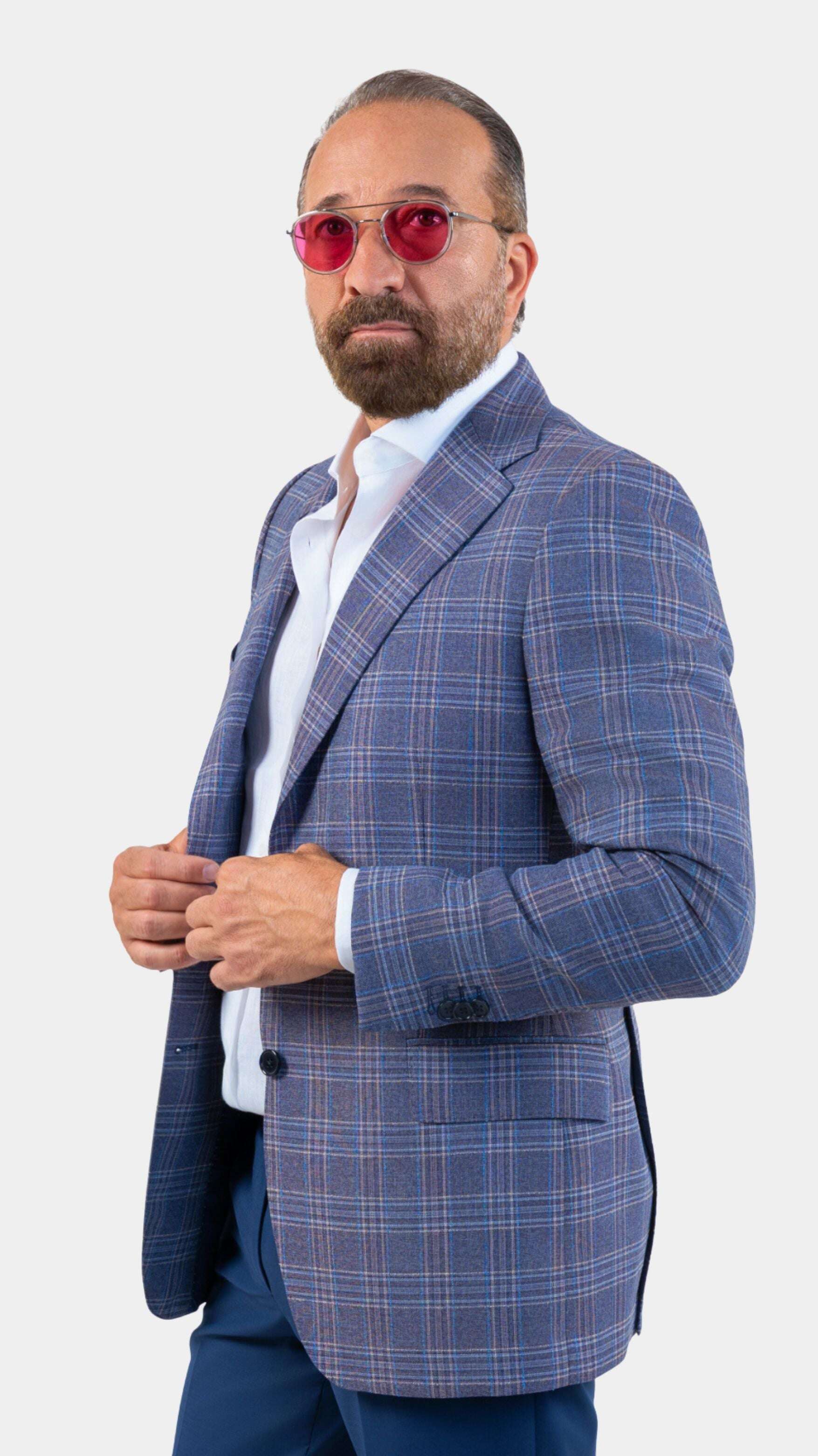 Capri Blue Prince Of Wales Blazer