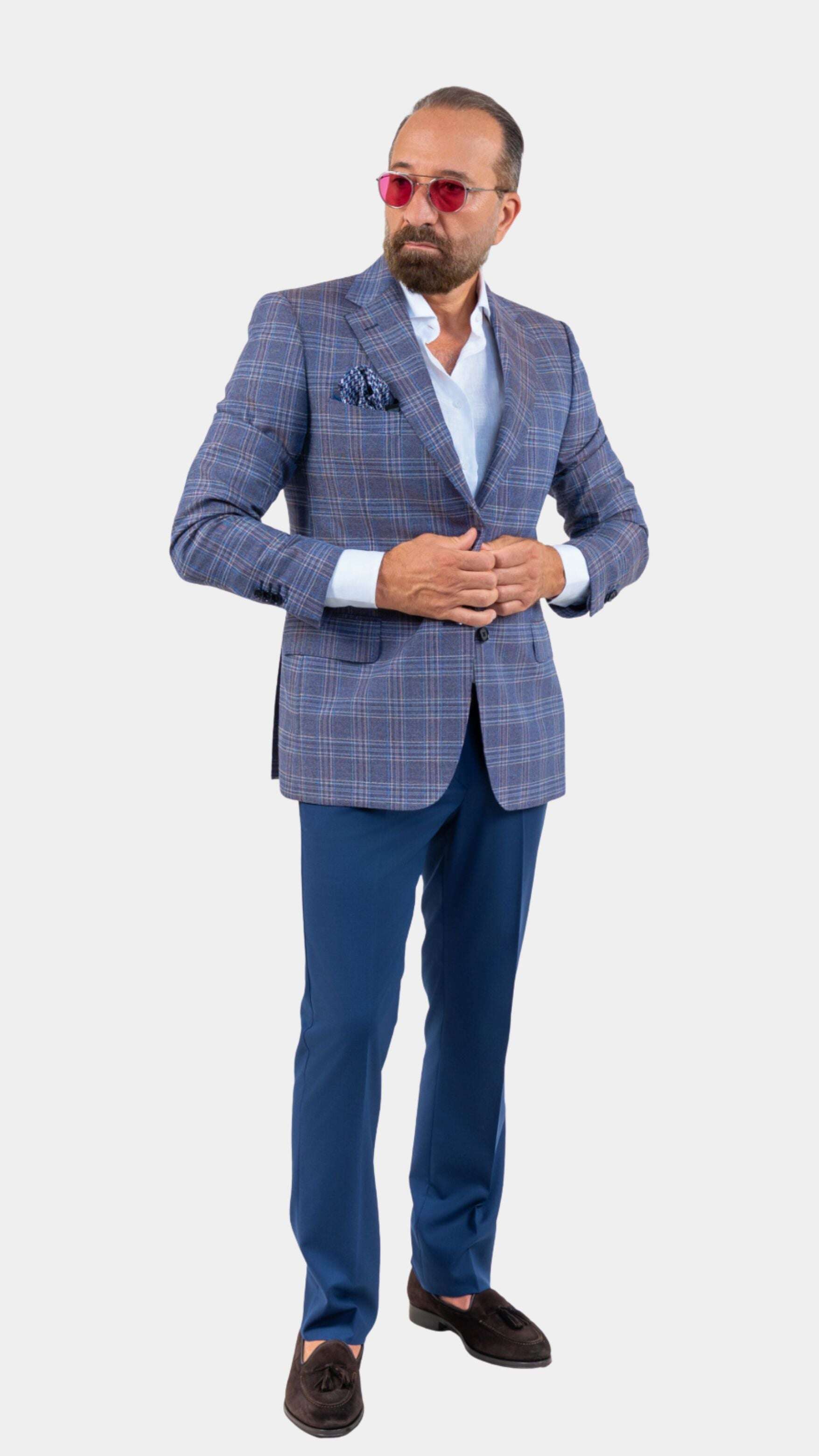 Capri Blue Prince Of Wales Blazer