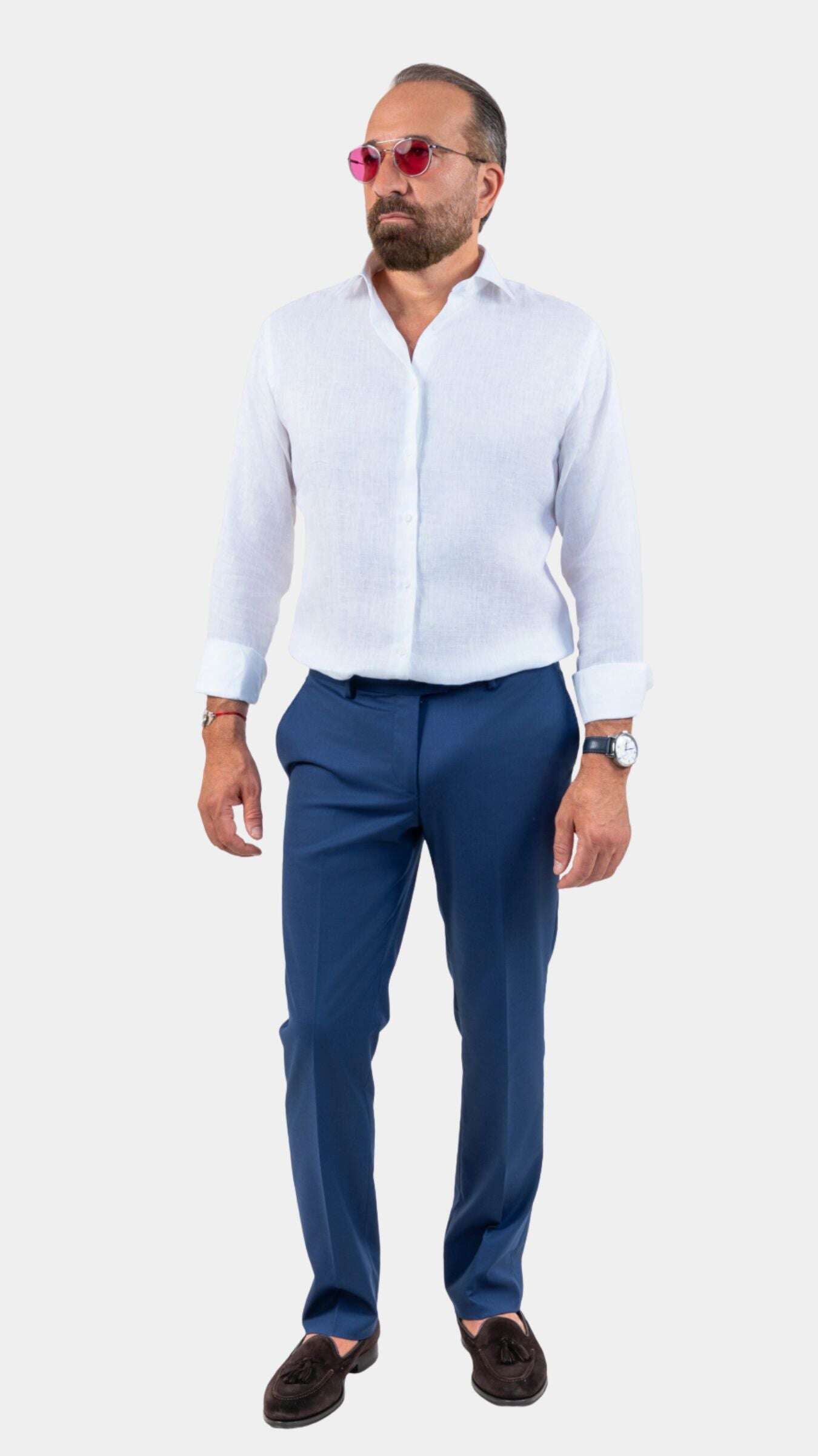 Napoli White Linen Shirt thumbnail 2