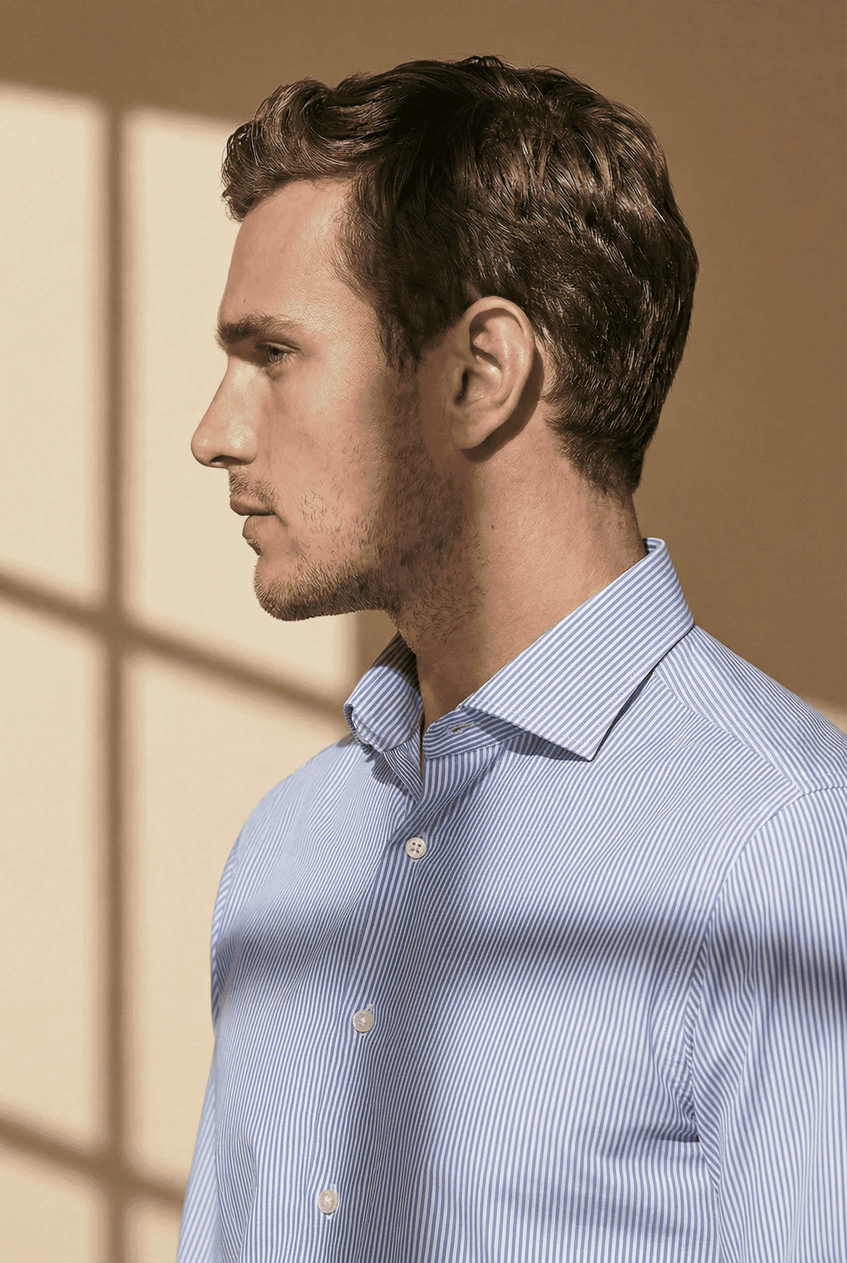 Tolentino – Sky Blue Striped Italian Shirt thumbnail 4