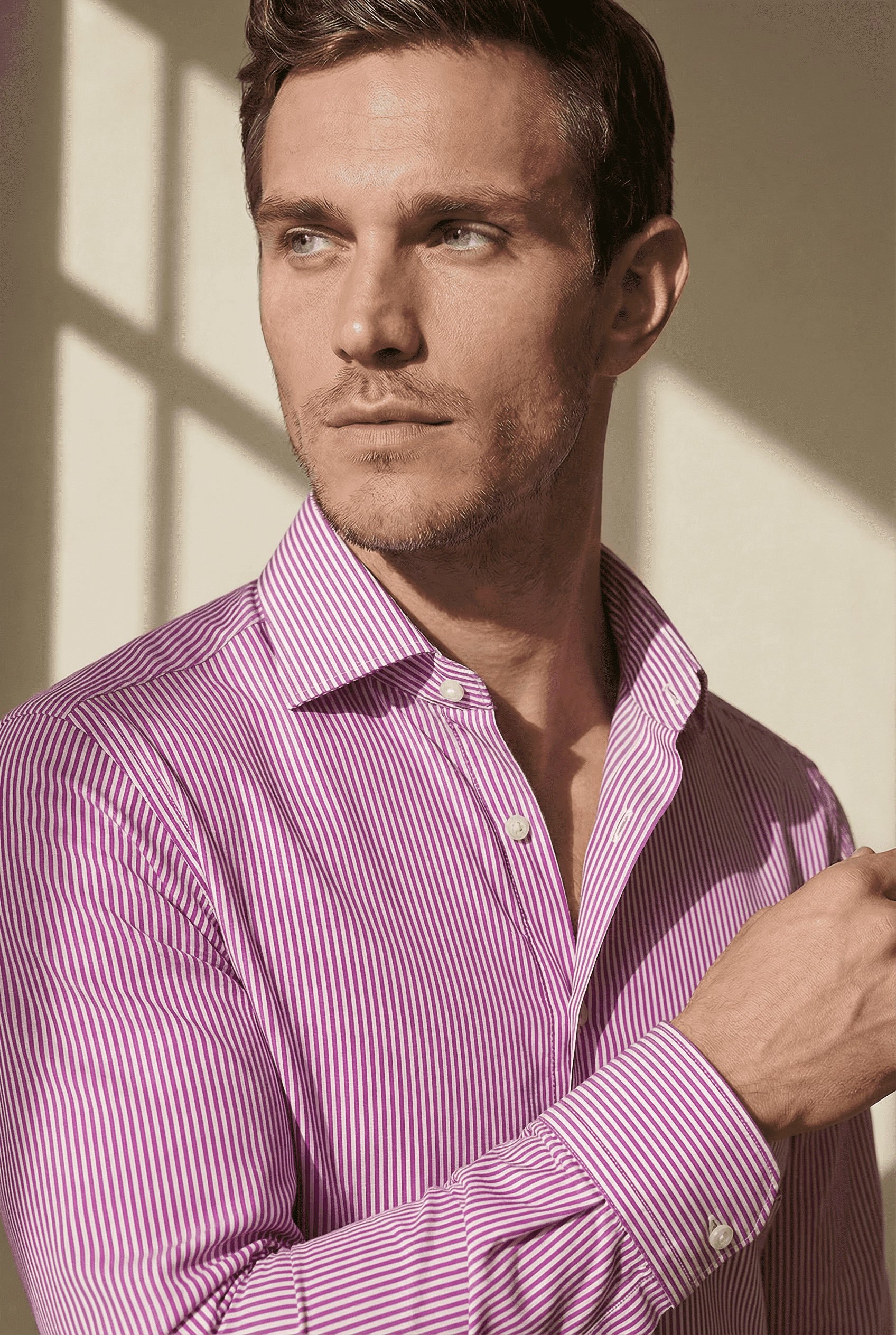 Tolentino – Pink Striped Italian Shirt thumbnail 4