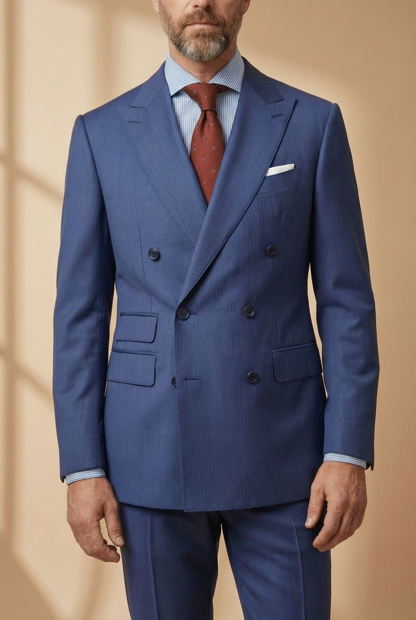 Torino – Light Blue Double-breasted Suit thumbnail 2