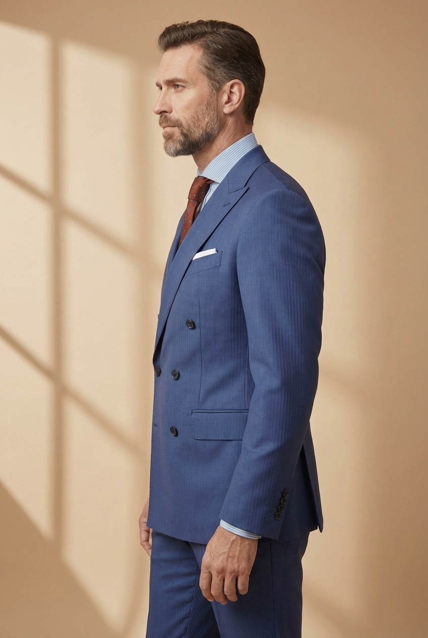 Torino – Light Blue Double-breasted Suit thumbnail 3