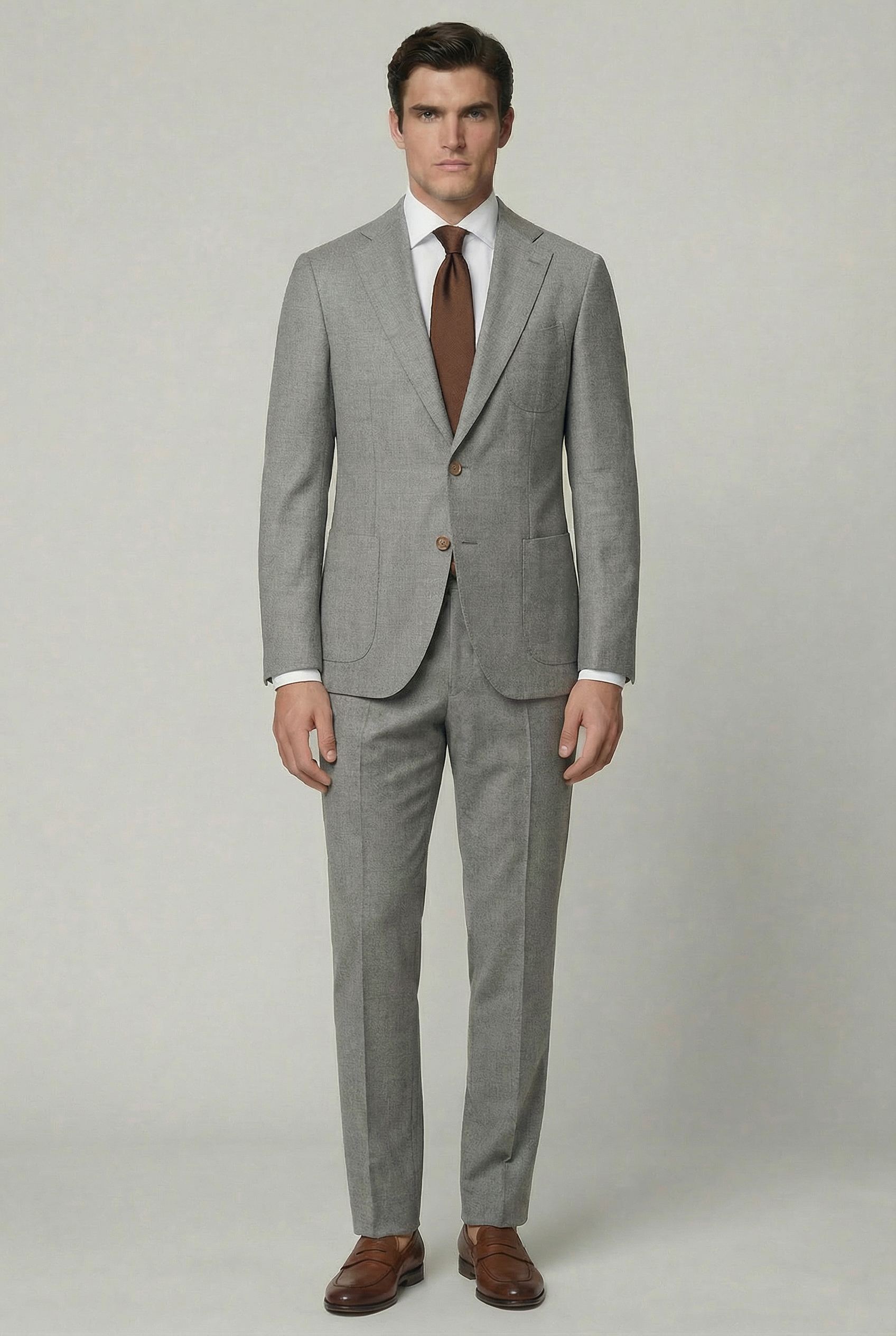 Arezzo Suit – Light Grey – Zignone Fabric – 96% Wool, 4% Cashmere thumbnail 3