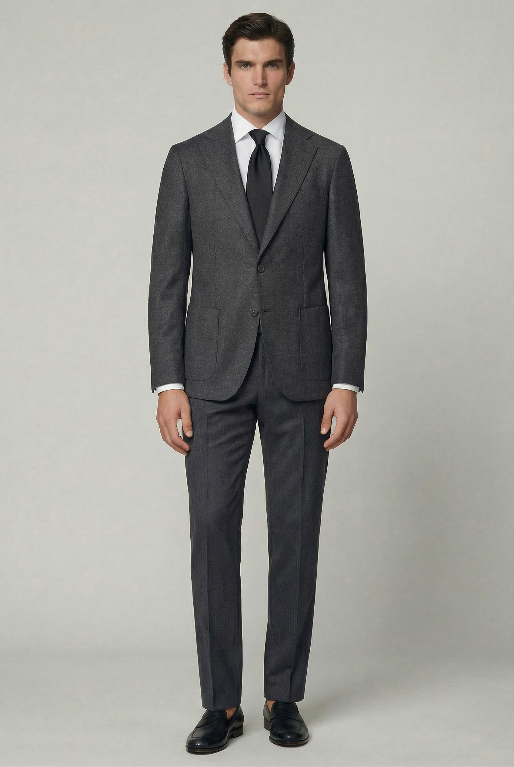 Arezzo Suit – Charcoal Grey – Zignone Fabric – 96% Wool, 4% Cashmere thumbnail 4