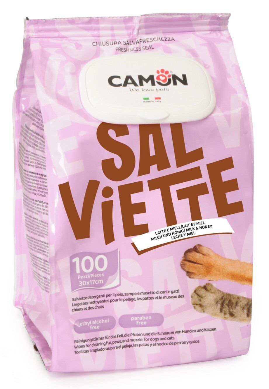 Lingettes nettoyantes Parfum Lait et Miel – 100 pièces