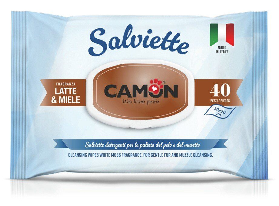 Lingettes Camon Latt et Miele 40 pcs