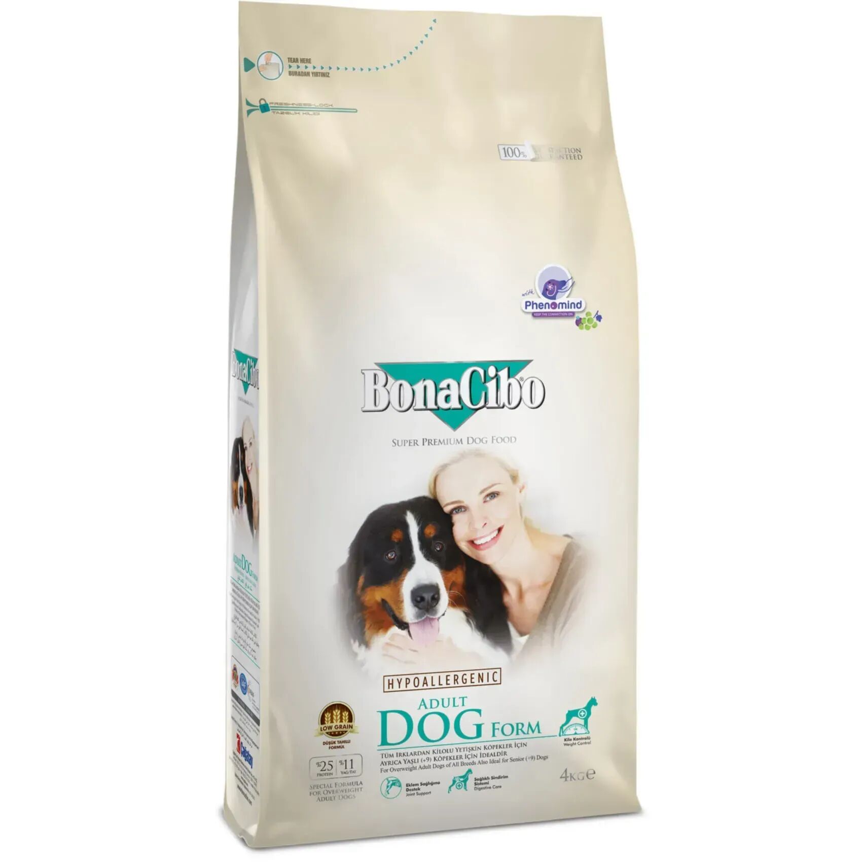 Bonacibo Croquettes pour chien agés au poulet 4 Kg