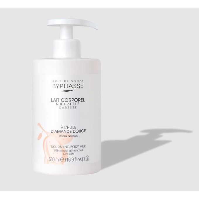 Lait Corporel Nutritif - Pompe Doseuse- Extrait D'Amande Douce - Peaux Sèches