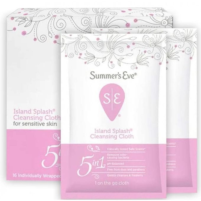 Lingettes Féminines Rafraîchissantes Quotidiennes, Island Splash- 16 Pièces