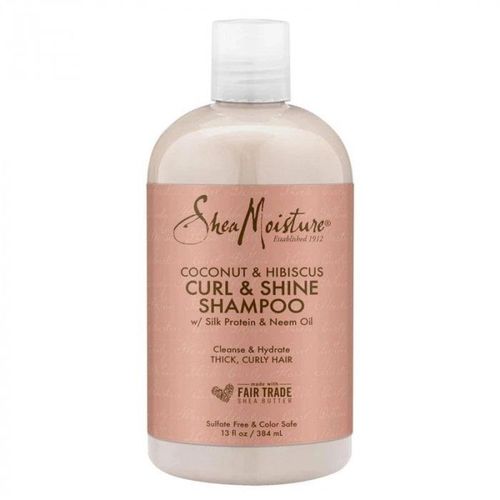 Shea Moisture Shampoing Noix de Coco et Hibiscus, Curl & Shine -384ml