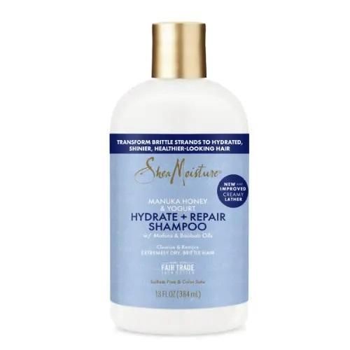 Shea Moisture Shampooing au Miel de Manuka et Yaourt, Hydratant et Réparateur - 384ml