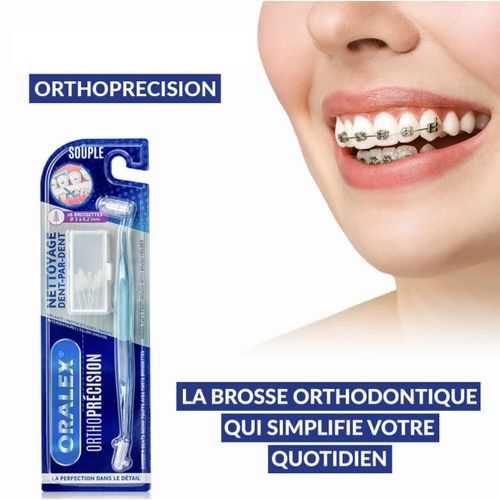 Set Ortho Précision 6 Brossettes Interdentaires avec Support Adapté