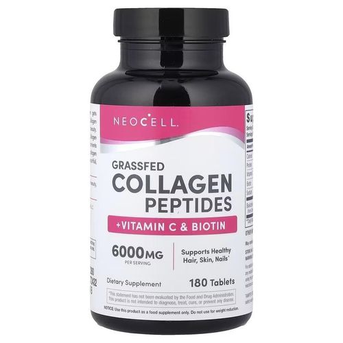 Neocell Peptides de Collagène D'animaux Nourris à L'herbe, Vitamine C et Biotine - 180 Comprimés