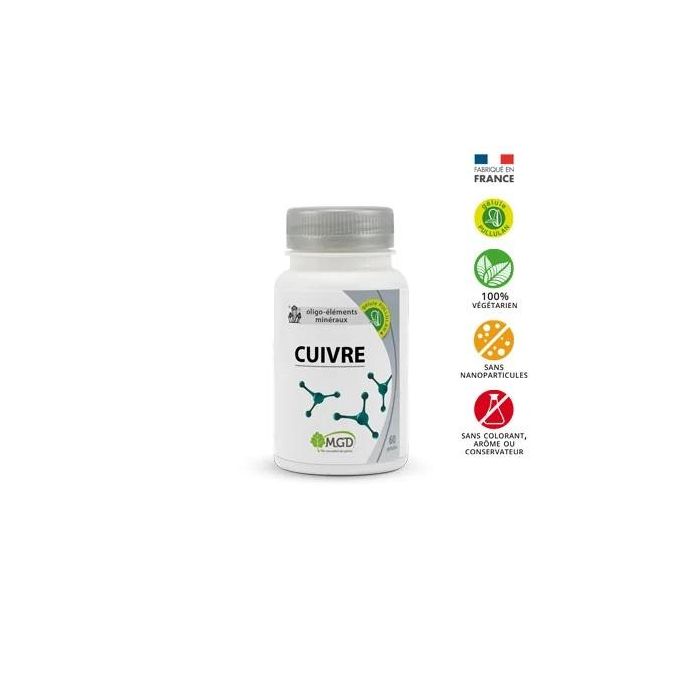 Cuivre Pilulier, Maintien Tissus Conjonctifs - 60 Gélules