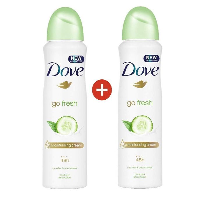 Duo Déodorant Spray Antiperspirant Concombre et Green Tea - 250mlx2