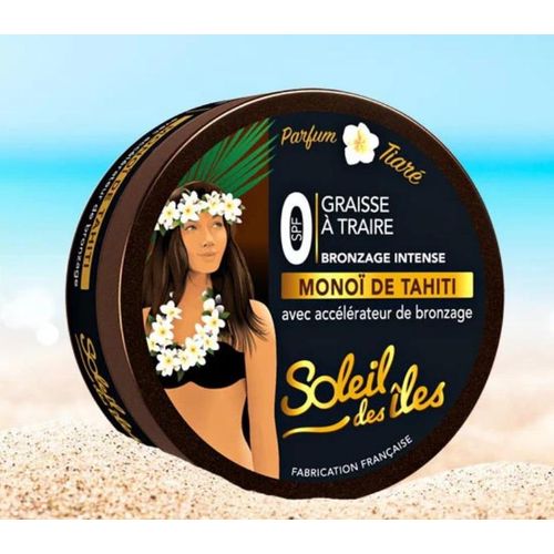 Soleil des Îles Accélérateur de Bronzage Graisse à Traire Parfum Tiaré - 150ml